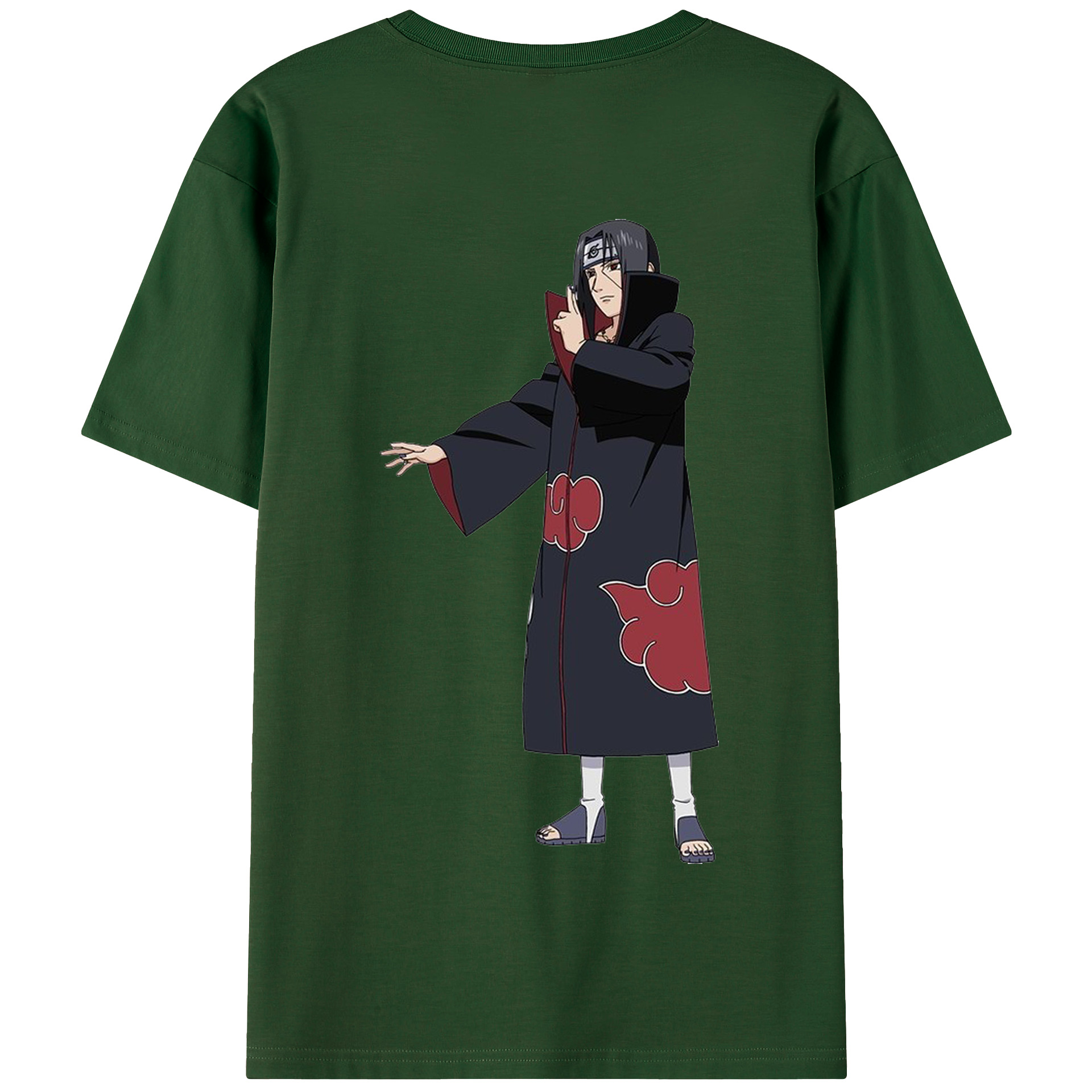 （画像用） NARUTO -ナルト- うちは イタチ Uchiha Itachi 綿100％半袖Tシャツ（背面プリント）